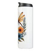 Boho Floral Dragonfly Thermosbecher (Nach rechts gedreht)