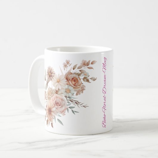 Boho Floral Dream Tasse - Sippen im Stil (Vorderseite Links)