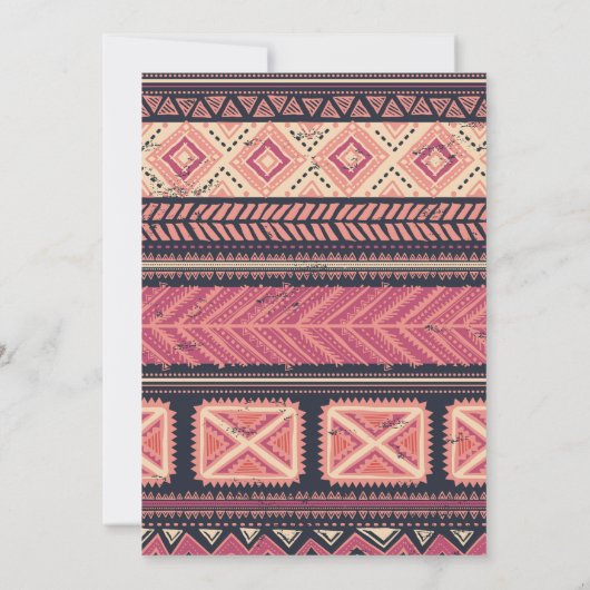 Boho Floral Dreamcatcher Bridal Dusche Einladung (Rückseite)