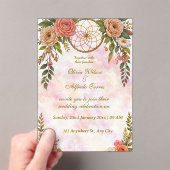 Boho Floral Dreamcatcher Einladung zur Hochzeit (Insitu (Handheld))