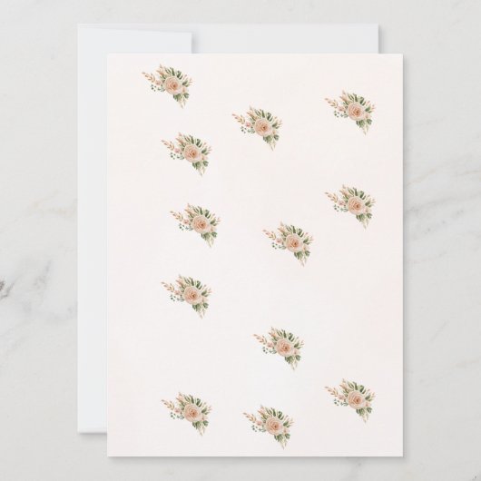 Boho Floral Dreamcatcher Save the Date Card (Rückseite)