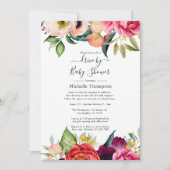 Boho Floral Drive by Bridal oder Babydusche Einladung (Vorderseite)