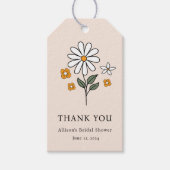 Boho Floral Earth Tones Botanisches Brautparty Geschenkanhänger (Vorderseite)