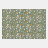 Boho Floral Earth Tones Botanisches Brautparty Geschenkpapier Set (Vorderseite 2)