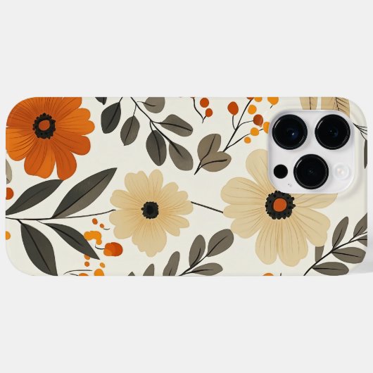 Boho Floral Earth Tones Case-Mate iPhone Hülle (Rückseite (Horizontal))