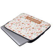 Boho Floral Earth Tones Custom Blume Laptopschutzhülle (Vorne Knopf)