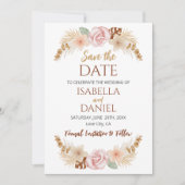 Boho floral Earth Tones Wedding rettet das Datum Save The Date (Vorderseite)