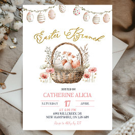 Boho Floral Easter Brunch Invitation Einladung