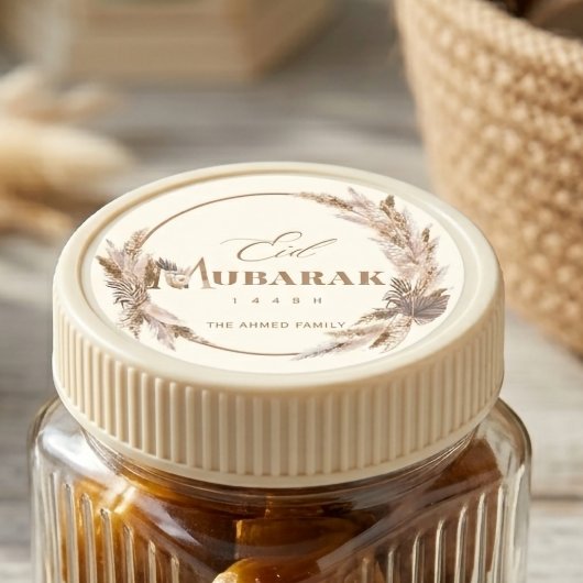 Boho Floral Eid Mubarak Aufkleber