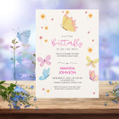 Boho Floral eine kleine Butterfly Baby Dusche Einladung