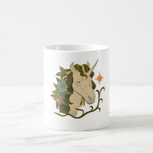 Boho-Floral-Einhorn-Kaffeetasse Kaffeetasse