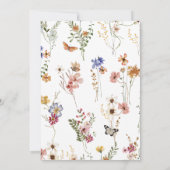 Boho Floral Elegant Brautparty Einladung (Rückseite)