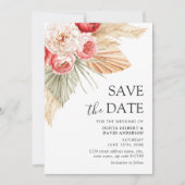 Boho Floral Elegant Herbsthochzeit Einladung (Vorderseite)