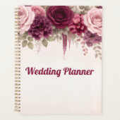 Boho Floral Elegant Wedding  Planer (Vorderseite)