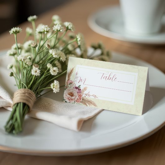 Boho Floral Elegante Hochzeitssessensitze Platzkar Platzkarte