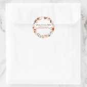Boho Floral Envelope Address Siegel Runder Aufkleber (Tasche)