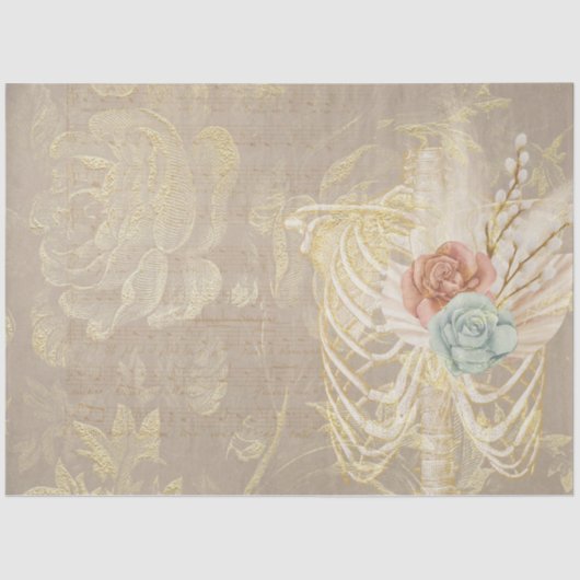 Boho Floral Ephemera Design Series #11 Seidenpapier (Vorderseite)