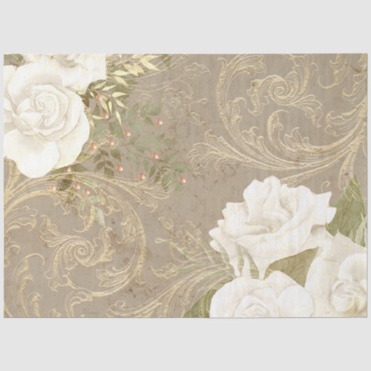 Boho Floral Ephemera Design Series #8 Seidenpapier (Vorderseite)