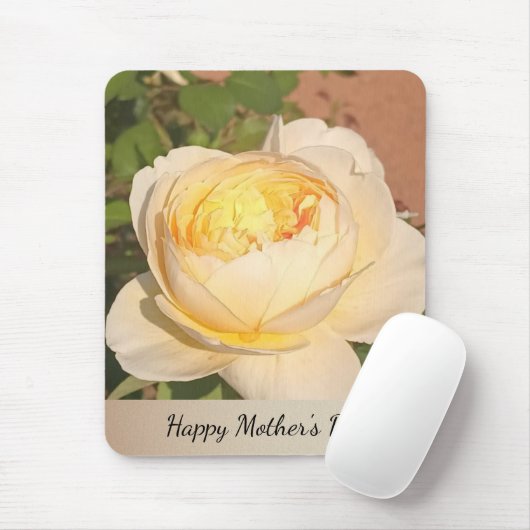 Boho Floral Ephemera photo Mousepad (Mit Mouse)