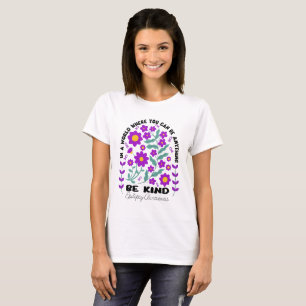 Boho Floral Epilepsie Awareness are kind T-Shirt