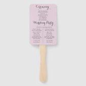 Boho Floral Eucalyptus Pink Wedding Program Fächer (Rückseite)