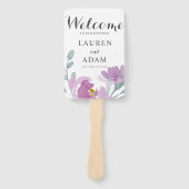 Boho Floral Eukalyptus Pink Wedding Program Fächer (Vorderseite)