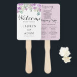 Boho Floral Eukalyptus Pink Wedding Program Fächer<br><div class="desc">Wenn Sie sich im Herzen unseres rustikalen Hochzeitsparadieses befinden,  können wir Ihnen einen einzigartigen und durchdachten Sake präsentieren - unseren rosa Aquarellblumen- und eukalyptus-thematischen Hochzeitsfan. Dieser mit Liebe und rustikalem Laub geschmückte Ventilator bietet an diesem besonderen Tag nicht nur eine erfrischende Brise,  sondern dient auch als geschätzter Sake.</div>