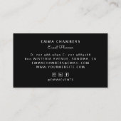 Boho Floral Event Planner Visitenkarte (Rückseite)