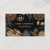 Boho Floral Event Planner Visitenkarte (Vorderseite)