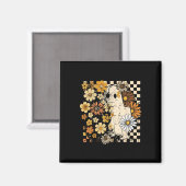 Boho Floral Fall Ghost Erntedank Herbst Vibes H Magnet (Vorderseite/Rückseite)