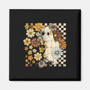 Boho Floral Fall Ghost Erntedank Herbst Vibes H Magnet