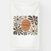 Boho Floral Fall Pumpkin-Saison Banner (Vertikal)