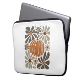 Boho Floral Fall Pumpkin-Saison Laptopschutzhülle (Vorderseite Links)