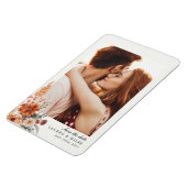 Boho Floral Fall Save the Date mit Foto Magnet (Linke Seite)