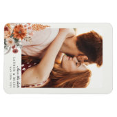 Boho Floral Fall Save the Date mit Foto Magnet (Horizontal)