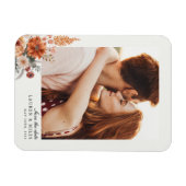 Boho Floral Fall Save the Date mit Foto Magnet (Horizontal)