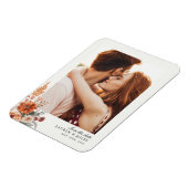 Boho Floral Fall Save the Date mit Foto Magnet (Linke Seite)