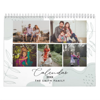 Boho Floral Family Erinnerungen Foto Keepake Kalender