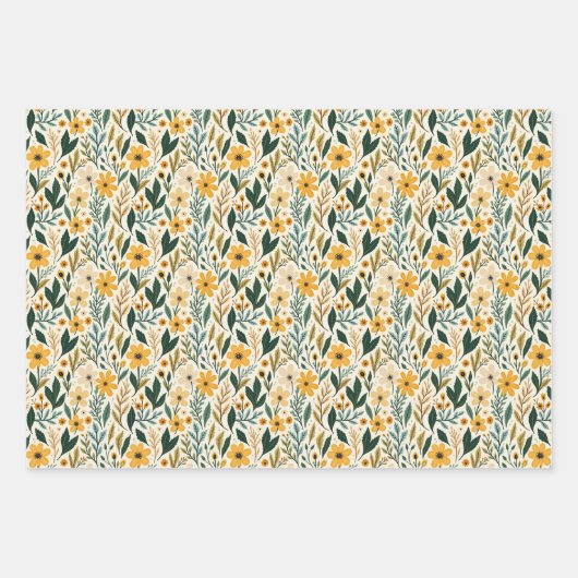 Boho Floral Fantasy Geschenkpapier Set (Vorderseite 2)