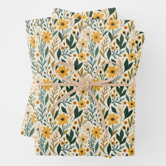 Boho Floral Fantasy Geschenkpapier Set (Beispiel)
