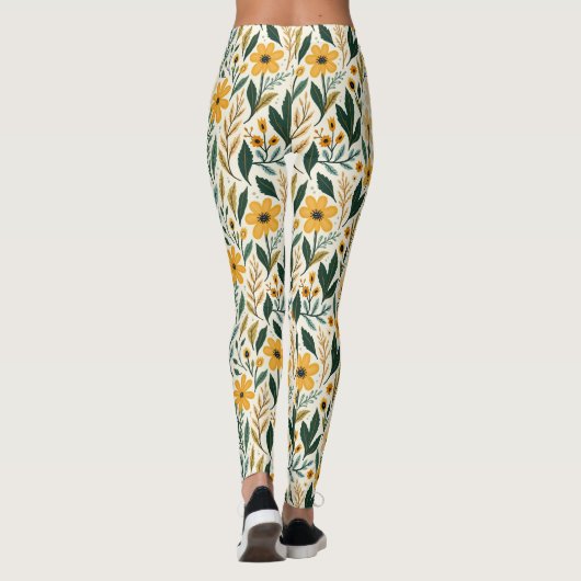 Boho Floral Fantasy Leggings (Rückseite)