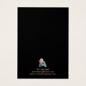 Boho Floral farbenfroher Earring Black (Rückseite)