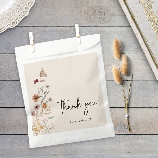 Boho Floral Favor Bag Geschenktütchen
