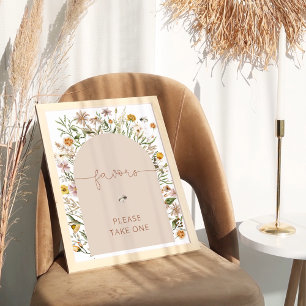 Boho Floral Favors Poster