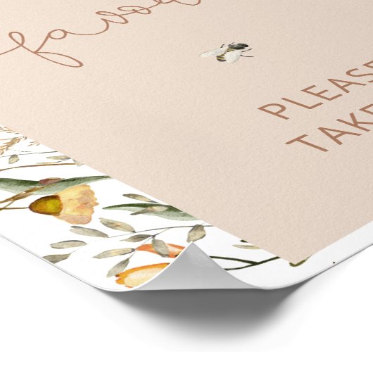 Boho Floral Favors Poster (Ecke)