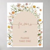 Boho Floral Favors Poster (Vorne)