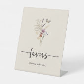 Boho Floral Favors Sign Sockelschild (Vorderseite)