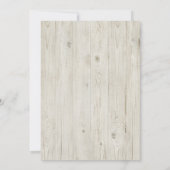 Boho Floral Feather Antlers Skull Wood Wedding Einladung (Rückseite)