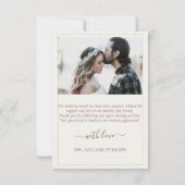 Boho Floral Feather Dreamcatcher Wedding Dankeskarte (Rückseite)