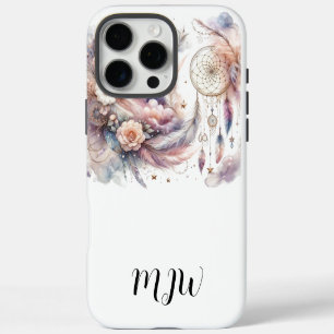Boho Floral Feather iPhone / iPad Fall 16 Pro Max Hülle